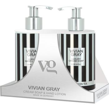 VIVIAN GRAY Set Cremeseife & Handlotion 'Stripes Lemon & Green Tea'