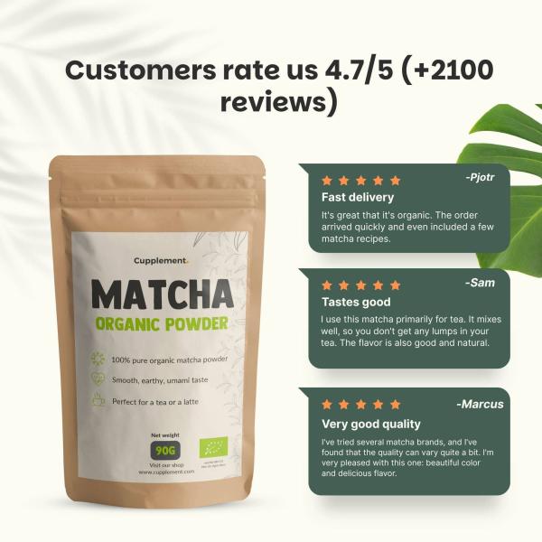 Matcha-Tee-Pulver Bio - 90 Gramm